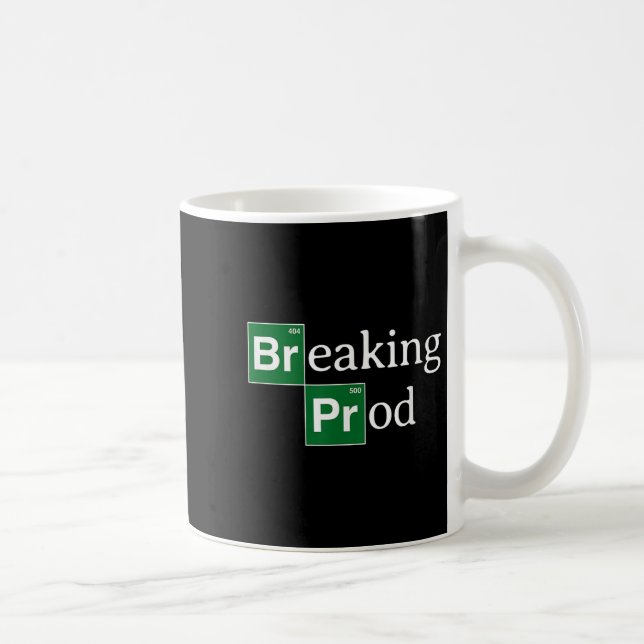 Caneca De Café Quebrando camiseta Meme Dev's Engraçado no tes (Direita)