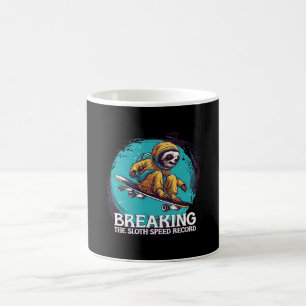 Caneca De Café quebrando o recorde de velocidade da preguiça