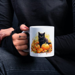 Caneca De Café Queda de Gato Negro