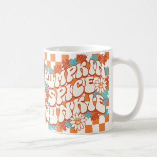 Caneca De Café Queda de picada de abóbora no outono
