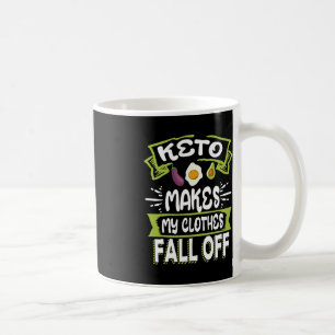 Caneca De Café Queda De Roupas Ketogénicas Com Baixo Carbo