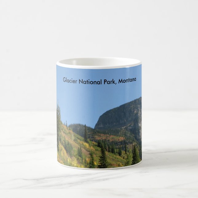 Caneca De Café Queda no Glacier National Park, Montana Mug (Centro)