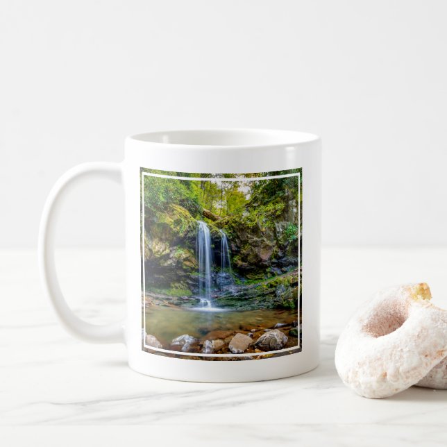 Caneca De Café Quedas | Parque Nacional de Smokey Mountain (Com Donut)