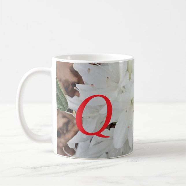 Caneca De Café Queen ArborCrosse Initial Mug, "Q" (Esquerda)