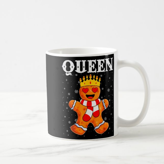 Caneca De Café Queen Gingerbread Merry Christmas Matching Family  (Direita)