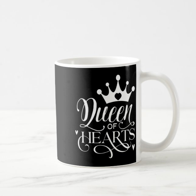 Caneca De Café Queen Of Hearts Strong Woman Valentines Day _1  (Direita)