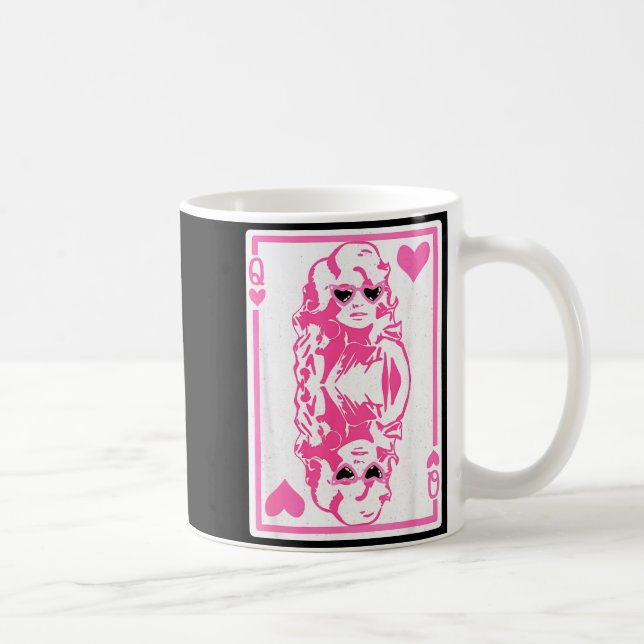 Caneca De Café Queen Of Hearts Valentines Day  (Direita)