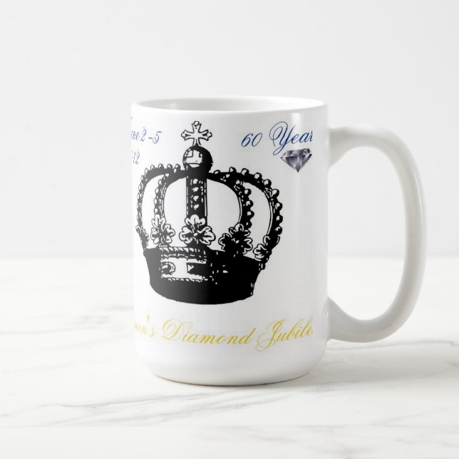 Caneca De Café Queens Diamond Jubilee 2012 Mug (Direita)