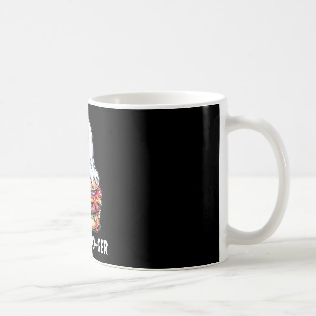Caneca De Café Queijo boo-ger fantasma engraçado cheeseburger tro (Direita)