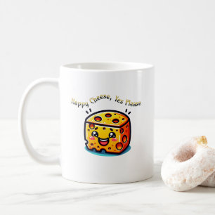 Caneca De Café Queijo Feliz, Sim, Por Favor