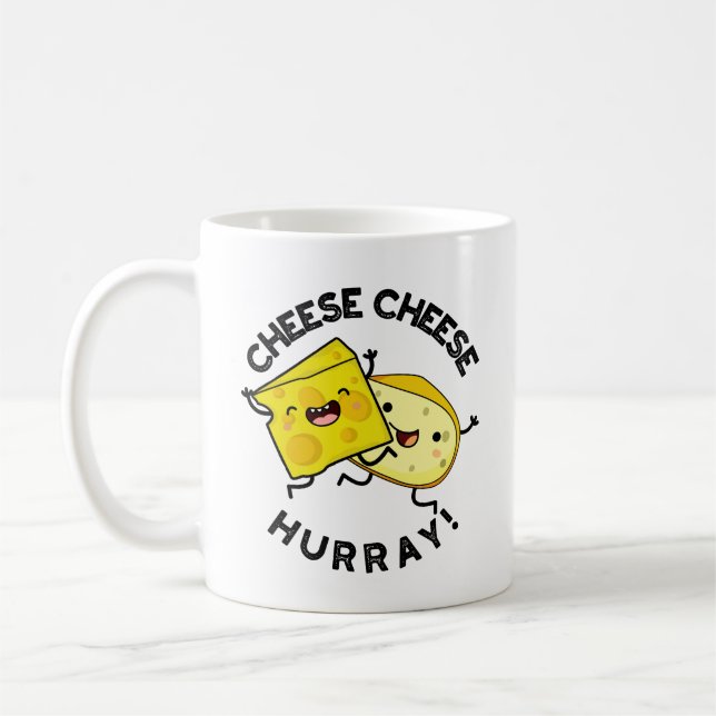 Caneca De Café Queijo Hurray Engraçado Queijo Engraçado (Esquerda)