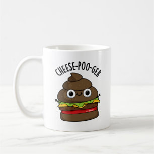 Caneca De Café Queijo-Poo-ger Engraçado Pun