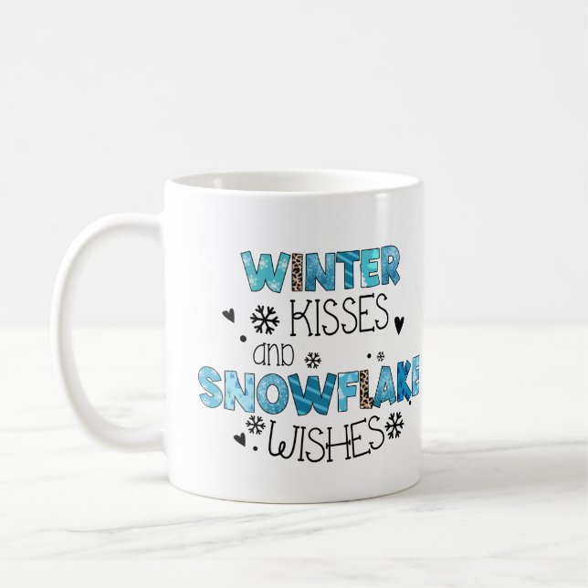 Caneca De Café Queijos De Inverno E Flocos De Neve (Esquerda)