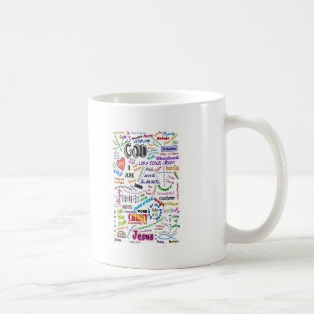 Caneca De Café Quem é… nomes do deus (Direita)