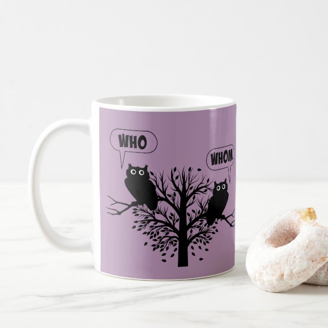 Caneca De Café Quem É Que A Gramática Possui O Humor Estilo Inglê (Com Donut)