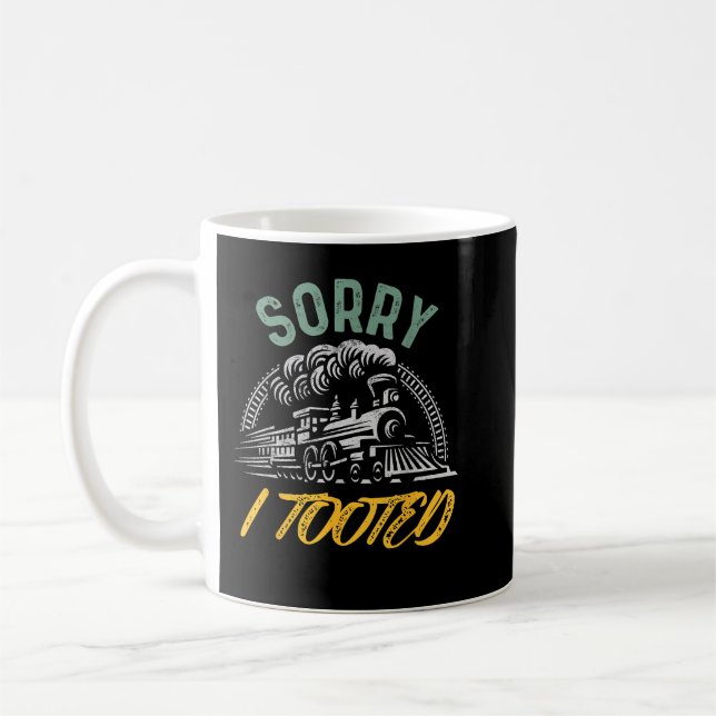 Caneca De Café Quem Fez Comboios Engraçados Comboios Engraçados M (Esquerda)