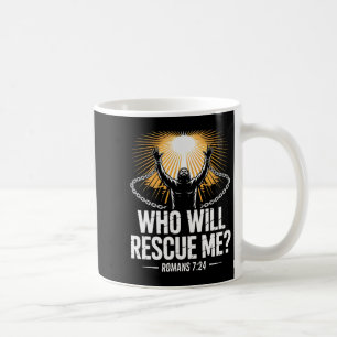 Caneca De Café Quem Me Resgatará Romanos 7 Negrito Bíblia Cristã 
