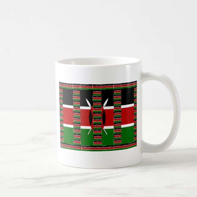 Caneca De Café 🇰 🇪 Quênia Mágica: Quadro de Unidade e Orgulho (Direita)