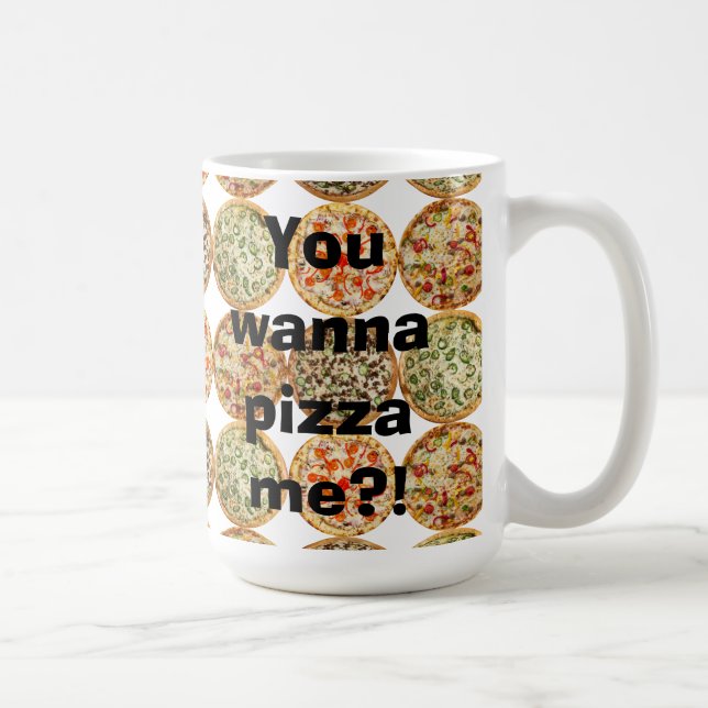 Caneca De Café "Quer me fazer pizza?!" (Direita)