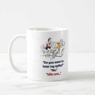 Caneca De Café Quer Ouvir Meus Tempos Divertida Corredora