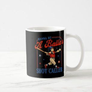 Caneca De Café Quer Ser um Grande Chamariz de Tiro Kid de Beisebo