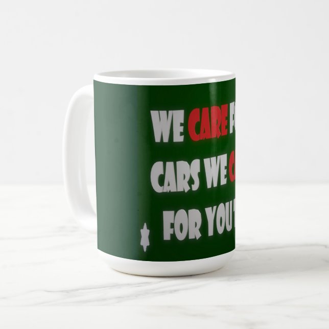 Caneca De Café Queremos Carros (Frente Esquerda)
