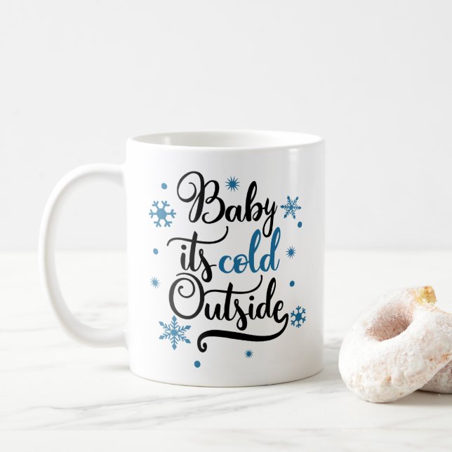 Caneca De Café Querida, está frio fora do inverno (Com Donut)