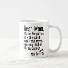 Caneca De Café Querida mãe [Versão Irmão]