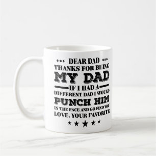 Caneca De Café Querido Pai Engraçado Humor