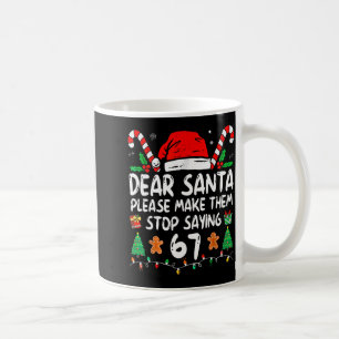 Caneca De Café Querido Papai Noel 67 Natal Divertido Six Seven 6-