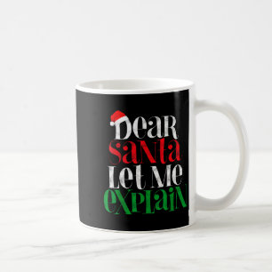 Caneca De Café Querido Papai Noel Deixe-me Explicar Piadas de Nat