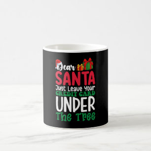 Caneca De Café Querido Papai Noel Deixe seu Cartão de Crédito no 