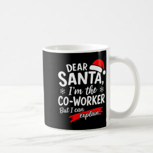 Caneca De Café Querido Papai Noel É Culpa Do Meu Colega De Trabal
