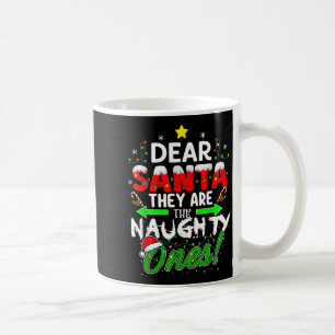 Caneca De Café Querido Papai Noel Eles São Os Travessos Engraçado