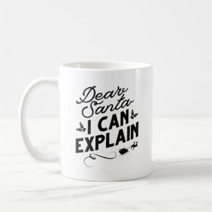 Caneca De Café Querido Papai Noel Eu Posso Explicar