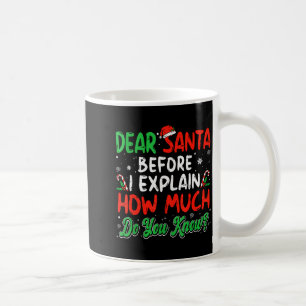 Caneca De Café Querido Papai Noel Eu Posso Explicar Camisetas Eng
