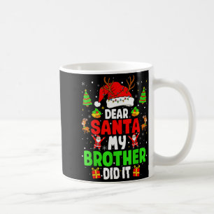 Caneca De Café Querido Papai Noel Meu Irmão Fez Isso Camisas Engr