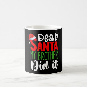Caneca De Café Querido Papai Noel Meu Irmão Fez Isso Família Nata