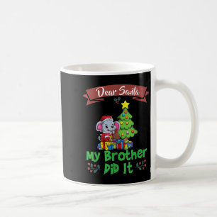 Caneca De Café Querido Papai Noel Meu Irmão Fez Isso Irmãos Natal