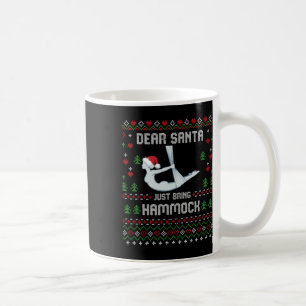 Caneca De Café Querido Papai Noel Natal Aerial Yoga Camiseta Feia
