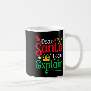 Caneca De Café Querido Papai Noel Posso Explicar Piadas de Natal