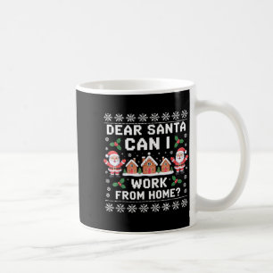 Caneca De Café Querido Papai Noel Posso Trabalhar de Casa Camisol