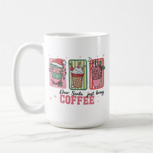 Caneca De Café Querido Papai Noel Traga Apenas Café Natal Préppy