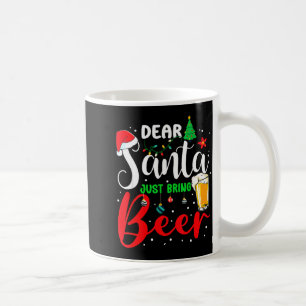 Caneca De Café Querido Papai Noel Traga Apenas Cerveja Pijama De
