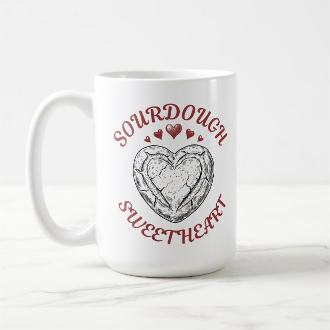 Caneca De Café Querido Sourdough – Presente Engraçado do Dia dos  (Esquerda)