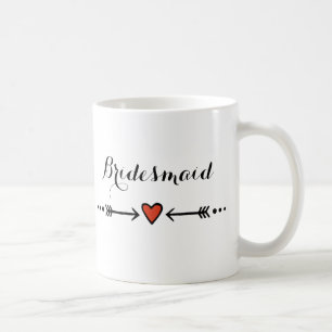 Caneca De Café Queridos cor-de-rosa & presente da dama de honra