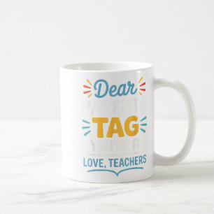 Caneca De Café Queridos pais dizem que você ama professores Engra