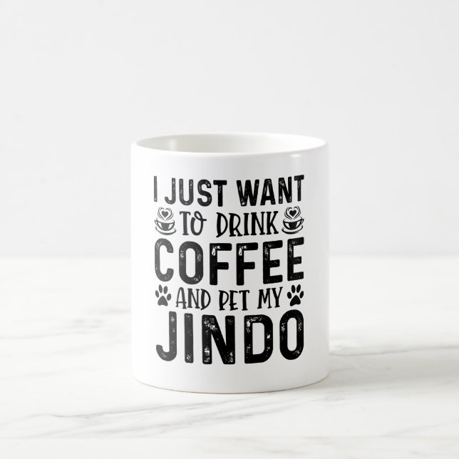 Caneca De Café Quero Acariciar Meu Jindo (Centro)