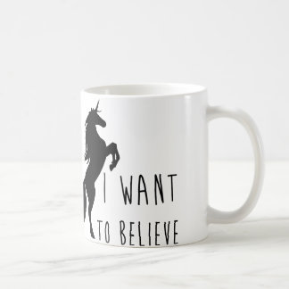 Caneca De Café Quero Acreditar Em Unicorn Mug
