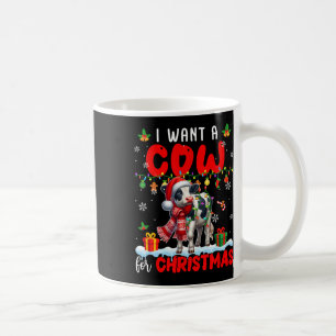 Caneca De Café Quero Uma Vaca Para Papais noeis De Natal, Fazende